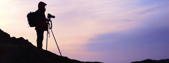 Cameraman on a mountain